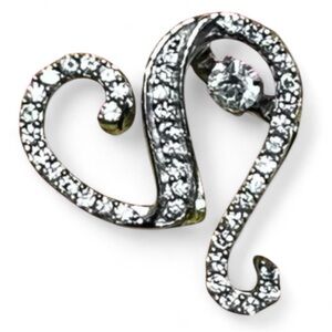 *Trembling* 14k Genuine Diamond Heart White Gold Floating Trembler Pendant